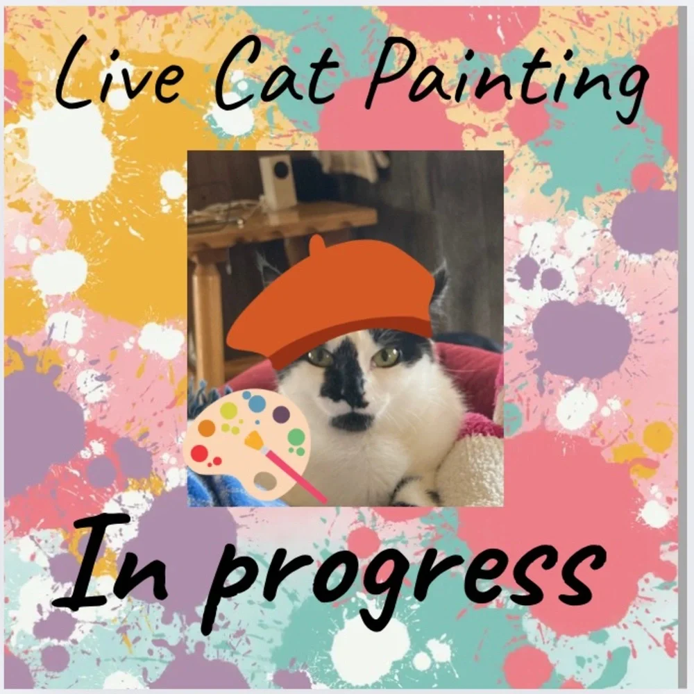 Live Cat Painting Flyer